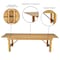 Flash Furniture Rectangle 40 in W, 108 in L, 30 in H, Pine Wood, Pinus Glabra, Steel, Light Natural XA-F-108X40-LN-GG - alternate 2
